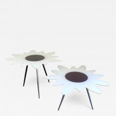  Glas Italia Set of Glass Nesting Daisy Flowers Tables by Glas Italia Italy 1990s - 2475568