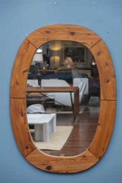  Glas M ster Markaryd Large Pine Oval Wall Mirror by Glas Master for Markyrd Sweden - 4413159