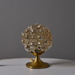  Glash tte Limburg 1960s Helena Tynell Amber Bubble Glass Brass Table Lamp for Limburg - 4287316