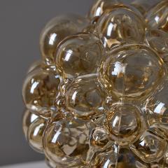  Glash tte Limburg 1960s Helena Tynell Amber Bubble Glass Brass Table Lamp for Limburg - 4287320