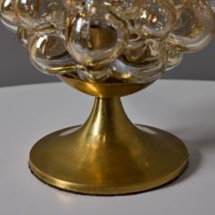  Glash tte Limburg 1960s Helena Tynell Amber Bubble Glass Brass Table Lamp for Limburg - 4287323