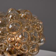  Glash tte Limburg 1960s Helena Tynell Amber Bubble Glass Brass Table Lamp for Limburg - 4287324