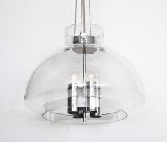  Glash tte Limburg 1970s Large Clear Glass Chandelier by Limburg Pair Available  - 4767451
