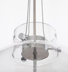  Glash tte Limburg 1970s Large Clear Glass Chandelier by Limburg Pair Available  - 4767453