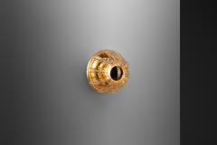  Glash tte Limburg Glash tte Limburg Brass and Glass Flush Mount Light Germany 1970s - 2903345