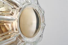  Glash tte Limburg Glash tte Limburg Brass and Glass Flush Mount Light Germany 1970s - 2903352