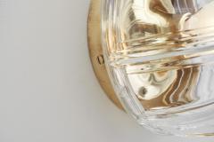  Glash tte Limburg Glash tte Limburg Brass and Glass Flush Mount Light Germany 1970s - 2903353