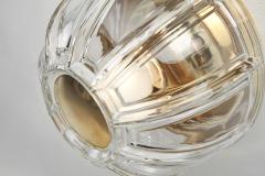  Glash tte Limburg Glash tte Limburg Brass and Glass Flush Mount Light Germany 1970s - 2903354