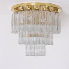  Glash tte Limburg Glass and Brass Three Tier Chandelier by Glashu tte Limburg Venini Style - 544832