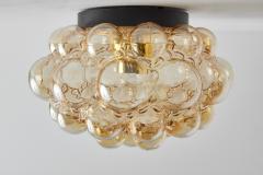  Glash tte Limburg Large 1960s Helena Tynell Amber Bubble Glass Flush Mount for Limburg - 2515505