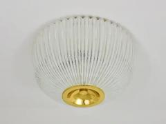  Glash tte Limburg Large Limburg Striped Glass Brass Flushmount Ceiling Light Germany 1970s - 4054880