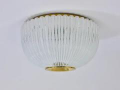  Glash tte Limburg Large Limburg Striped Glass Brass Flushmount Ceiling Light Germany 1970s - 4054881