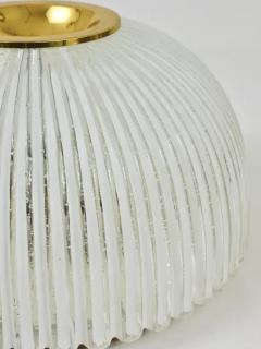  Glash tte Limburg Large Limburg Striped Glass Brass Flushmount Ceiling Light Germany 1970s - 4054948