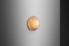  Glash tte Limburg Large Opal Glass Seashell Wall Lamp by Glash tte Limburg Germany 1970s - 3334994