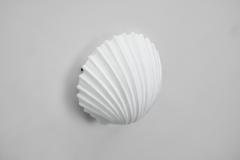  Glash tte Limburg Large Opal Glass Seashell Wall Lamp by Glash tte Limburg Germany 1970s - 3335001