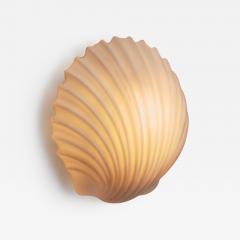  Glash tte Limburg Large Opal Glass Seashell Wall Lamp by Glash tte Limburg Germany 1970s - 3378457