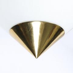 Glash tte Limburg Mid Century Frosted Glass Conical Flush mounts w Brass Fittings by Limburg - 4490032
