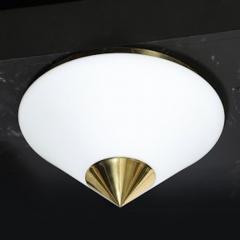  Glash tte Limburg Mid Century Frosted Glass Conical Flush mounts w Brass Fittings by Limburg - 4490034