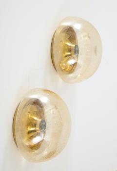  Glash tte Limburg Pair of 1970s Dome Sconces Flush mounts by Limburg  - 2722176