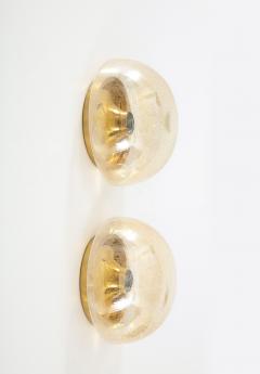  Glash tte Limburg Pair of 1970s Dome Sconces Flush mounts by Limburg  - 2722178