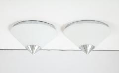  Glash tte Limburg Pair of Chrome Capped Flush mounts Sconces by Limburg - 1464224