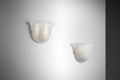  Glash tte Limburg Pair of Glass Wall Lamps by Glash tte Limburg Germany 1970s - 4317787