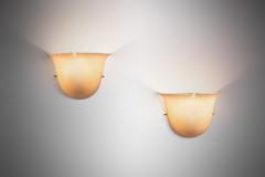  Glash tte Limburg Pair of Glass Wall Lamps by Glash tte Limburg Germany 1970s - 4317790