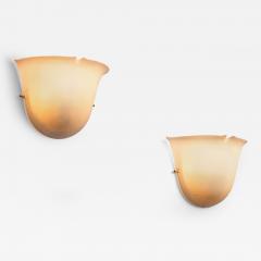  Glash tte Limburg Pair of Glass Wall Lamps by Glash tte Limburg Germany 1970s - 4325632