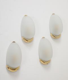  Glash tte Limburg Pair of Oval Brass and Glass Sconces by Limburg 5 Pairs available  - 4288033
