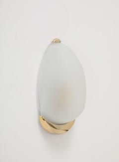  Glash tte Limburg Pair of Oval Brass and Glass Sconces by Limburg 5 Pairs available  - 4288041