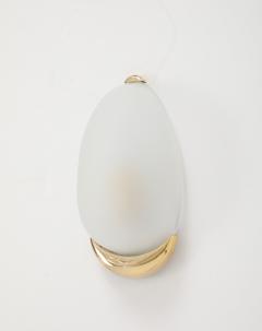  Glash tte Limburg Pair of Oval Brass and Glass Sconces by Limburg 5 Pairs available  - 4288042