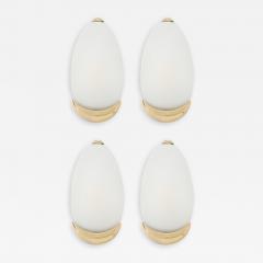  Glash tte Limburg Pair of Oval Brass and Glass Sconces by Limburg 5 Pairs available  - 4288517