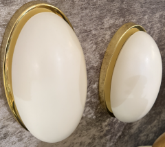  Glash tte Limburg Pair of Oval Shaped Brass and Glass Sconces  - 4228912
