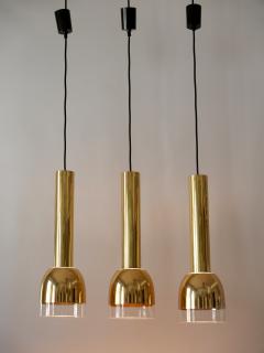  Glash tte Limburg Set of Three Mid Century Modern Pendant Lamps by Glash tte Limburg Germany 1970s - 2418545