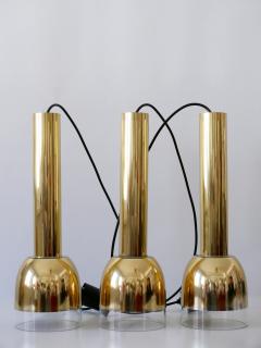  Glash tte Limburg Set of Three Mid Century Modern Pendant Lamps by Glash tte Limburg Germany 1970s - 2418555