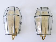  Glash tte Limburg Set of Two Mid Century Modern Sconces or Wall Fixtures by Glash tte Limburg - 3097572