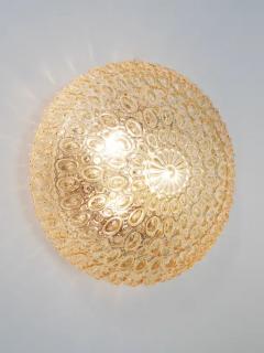  Glash tte Limburg Very Large Limburg Amber Bubble Glass Flush Mount or Sconce Germany 1960s - 4067741