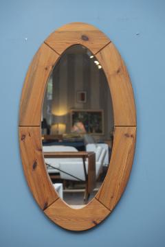  Glasm ster Large Oval Wall Mirror in Solid Pine by Glasm ster Markaryd Sweden - 4459178