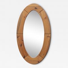  Glasm ster Large Oval Wall Mirror in Solid Pine by Glasm ster Markaryd Sweden - 4459309