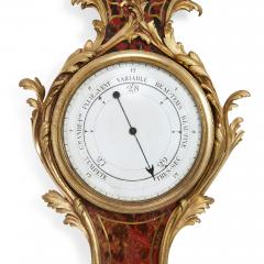  Gleizes Paris Gilt bronze and Tortoiseshell Clock and Barometer set by Gleizes - 2975278