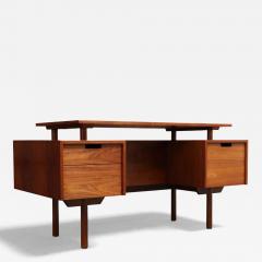  Glenn of California Mid Century Floating Top Walnut Desk by Milo Baughman for Glenn of California - 4454575