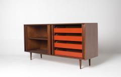  Glenn of California Milo Baughman Double Tambour Door Credenza for Glenn of CA - 4632149