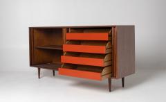  Glenn of California Milo Baughman Double Tambour Door Credenza for Glenn of CA - 4632151