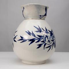 Globe Pottery Globe Pottery Tunis Design A Large Aesthetic Movement Blue White Jug - 4188065
