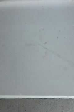  Globe Wernicke Globe Wernicke Style Mid Century Modern White Steel Tanker Desk w Formica Top - 4397270