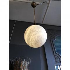  Glustin Luminaires Alabaster and Brass Globes Pendant - 4721825
