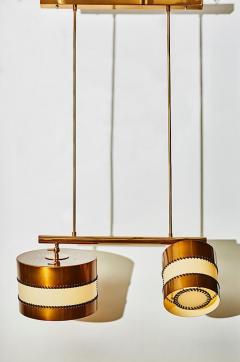  Glustin Luminaires Chandelier in Brass and Parchment by Diego Mardegan for Glustin Luminaires - 4721895