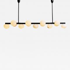  Glustin Luminaires Elongated Brass and Alabaster Chandelier by Glustin Luminaires - 2532476