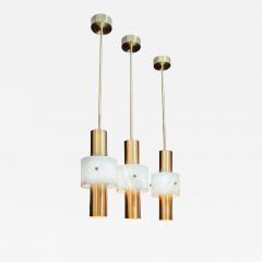  Glustin Luminaires Glustin Luminaires Brass and Alabaster Rings Pendant - 4752394