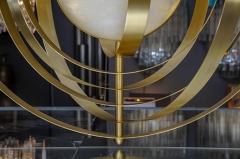  Glustin Luminaires Glustin Luminaires Creation Alabaster Suspension with Brass Rings - 4721789